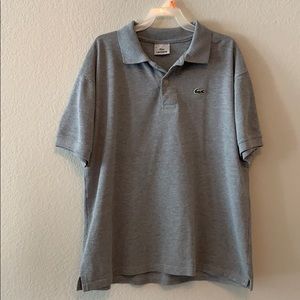 Grey Lacoste Polo - Size 5 / Medium